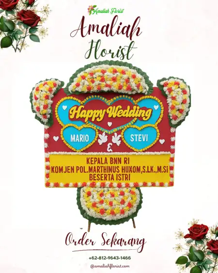 Papan Bunga Pernikahan Kaptel